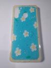 Capa cover para Samsung A21 - Azul e flores brancas