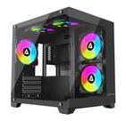 Capa Cube para PC para jogos Apevia Prism-bk Prism Micro-ATX preta