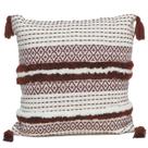 Capa de almofada 45x45 Biena Bordada Terracota Capa de almofada 45x45 Biena Bordada Terracota