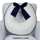Capa de Almofada Amamentação Piquet Com Laço