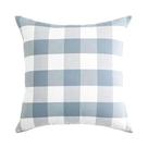 Capa De Almofada Azul Claro Xadrez 30x50cm 45x45cm Capa Decorativa Para Sofá 1PC