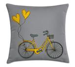 capa de almofada bike amarela 40x40