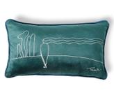 Capa de Almofada Bordada Figura Só de Tarsila do Amaral Verde