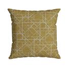 CAPA DE ALMOFADA BOTANICA GEOMETRICA MOSTARDA COM CORDONE - 43 cm x 43 cm