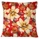 Capa de Almofada Cairo Vermelho Floral 45x45cm Capa de Almofada Cairo Vermelho Floral 45x45cm
