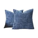 Capa De Almofada Chenille 18x18 Polegadas Com Textura De Fio De Bambu, Cor Sólida, Decoração Rústica