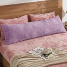 Capa de almofada corporal BEDELITE Velvet 20x54cm com zíper lavanda Capa de almofada corporal BEDELITE Velvet 20x54cm com zíper lavanda