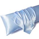 Capa de almofada corporal MR&HM Satin Silk Satin Cooling Light Blue