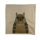 Capa De Almofada Coruja Bege 45X45 Cm. - Pop Home
