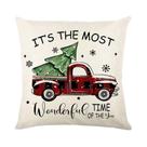 Capa De Almofada De Árvore De Natal Vermelha 45x45cm, Decoração De Feriado Para Sofá, Sala De Estar Capa De Almofada De Árvore De Natal Vermelha 45x45cm, Decoração De Feriado Para Sofá, Sala De Estar