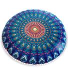 Capa de almofada de chão Mandala Life ART Bohemian Yoga Blue