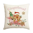 Capa De Almofada De Natal Com Estampa De Casa De Biscoito De Gengibre E Doces, Decoração De Casa Capa De Almofada De Natal Com Estampa De Casa De Biscoito De Gengibre E Doces, Decoração De Casa
