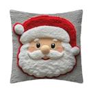 Capa De Almofada De Natal Em Pelúcia Macia 2D Com Papai Noel E Rena Para Sofá Da Sala De Estar, Capa De Almofada De Natal Em Pelúcia Macia 2D Com Papai Noel E Rena Para Sofá Da Sala De Estar,