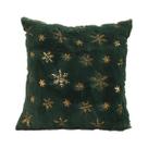 Capa De Almofada De Pelúcia Com Flocos De Neve Em Lantejoulas Douradas Para O Natal, Decoração De Capa De Almofada De Pelúcia Com Flocos De Neve Em Lantejoulas Douradas Para O Natal, Decoração De