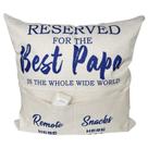 Capa de almofada decorativa CYMROK Papa 46x46 cm com dois bolsos