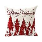 Capa De Almofada Decorativa De Linho Com Urso Vermelho E Floco De Neve Feliz Natal 45x45 Para Sofá E Capa De Almofada Decorativa De Linho Com Urso Vermelho E Floco De Neve Feliz Natal 45x45 Para Sofá E