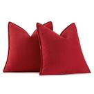 Capa de almofada decorativa MIULEE 45x45 cm Soft Chenille Red