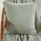 Capa De Almofada Decorativa Waffle 100% Algodão 45x45cm Verde Alfafa