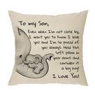 Capa de almofada decorativa XUNLIZXY Son Love Message 45x45 cm Capa de almofada decorativa XUNLIZXY Son Love Message 45x45 cm