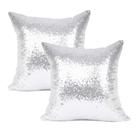 Capa de almofada decorativa YOUR SMILE 55x55cm Silver Bling, pacote com 2
