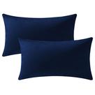 Capa de almofada DEZENE azul-marinho de veludo 30x50cm para sofá, pacote com 2 Capa de almofada DEZENE azul-marinho de veludo 30x50cm para sofá, pacote com 2