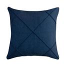Capa de Almofada Drapeada Linho Azul Marinho 43x43cm Capa de Almofada Drapeada Linho Azul Marinho 43x43cm