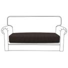 Capa de almofada Easy-Going Stretch Loveseat Chocolate