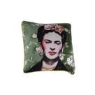 Capa de Almofada em Algodão Verde c/ Estampa Frida A45xL45 cm