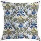 Capa de Almofada em Jacquard Azul Arabesco 43x43cm Capa de Almofada em Jacquard Azul Arabesco 43x43cm