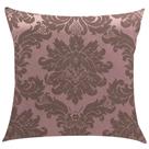 Capa de Almofada em Jacquard Medalhão Rosa Retrô 45x45cm Capa de Almofada em Jacquard Medalhão Rosa Retrô 45x45cm