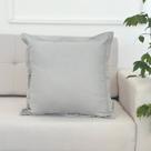 Capa de Almofada em Linho com Aba 45x45 Cinza Claro