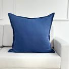 Capa de Almofada em Linho com Aba 60x60 Azul Jeans