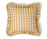 Capa de Almofada Estampada com Babados Vichy Elena Amarelo