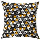 Capa de Almofada Geométrico Amarelo e Cinza Impermeável 45x45cm Capa de Almofada Geométrico Amarelo e Cinza Impermeável 45x45cm