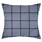 Capa de Almofada Grid Listra Quadrados Cinza Sarja 45x45 cm