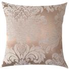 Capa de Almofada Jacquard Bege Cobre Medalhão 45x45cm