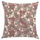 Capa de Almofada Jacquard Cotone Estampado Geométrico Rosê com Branco 45cm x 45cm