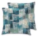 Capa de almofada Jbofyee Turquoise Grey Geometric 45x45cm Capa de almofada Jbofyee Turquoise Grey Geometric 45x45cm