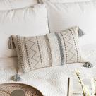 Capa de almofada lombar decorativa BlissBlush Grey 30x50cm