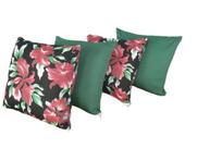 Capa de Almofada Malha Com Zíper Decoração Para Sala Lisas e Estampadas 4 Pçs