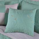 Capa de Almofada Melody Bordado 180 Fios Verde Malva