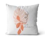 capa de almofada monstera mulher 45x45