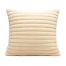 Capa de Almofada Pelúcia Luxo Soft Wave Decoração Branco Natural Sofá Cama Sala de Estar 45x45 Novadecora