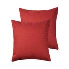 Capa de almofada RainRoad, algodão vermelho, linho, 45 x 45 cm, conjunto de 2