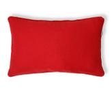 Capa de Almofada Retangular com Cordonê Vermelho