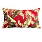 Capa de almofada retangular - -floral em linho