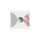 Capa de Almofada Rose Off White Circulos Toque Veludo 43cm SEM Enchimento Capa de Almofada Rose Off White Circulos Toque Veludo 43cm SEM Enchimento