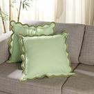 Capa de almofada Throw, conjunto Folkulture de 2, 50 x 50 cm, verde sálvia Capa de almofada Throw, conjunto Folkulture de 2, 50 x 50 cm, verde sálvia