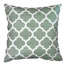 Capa de Almofada Treliça Verde Erva Doce Branco Sarja 45x45