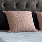 Capa De Almofada Tricot Com Zíper Sofa Poltrona Trico 45x45 Premium Costura Mágica